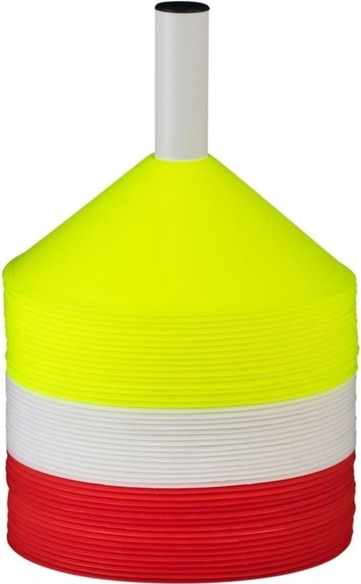 Select (48 Pcs) Markeringshoedjes - Geel / Wit / Rood | Maat: UNI